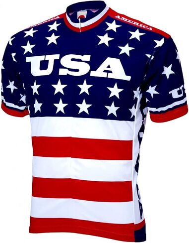تيشيرت Team USA 1979 Retro لركوب الدراجات للرجال أحمر/أبيض/أزرق مقاس XL in Kuwait