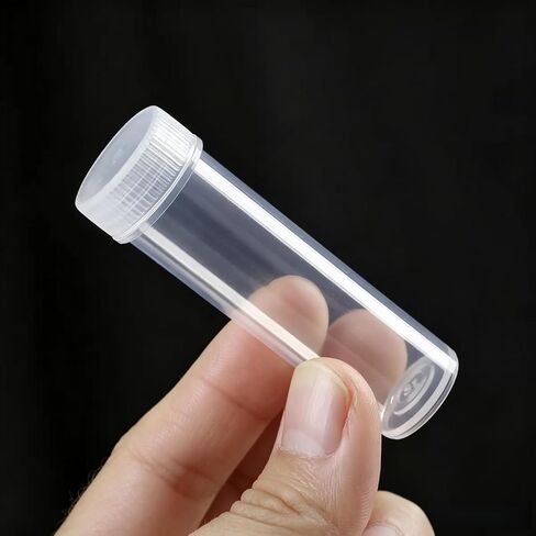 50 Pack 7ml Plastic Sample Bottles, Clear Mini Vials with Lids, Small Leak-Proof Travel Containers for Essential Oils, Cosmetic Samples, Lab Specimens & Beads in Kuwait