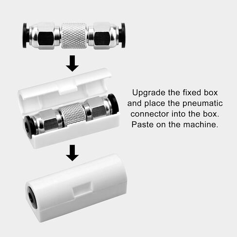 4PCS Upgraded PTFE Tube Connector for Bambu Lab X1/X1C/X1E/P1P/P1S 3D Printer - Filament Connector Bowden Tube Connector PTFE Coupler with Storage Case, Reduce Extruder Error & Printing Resistance in Kuwait