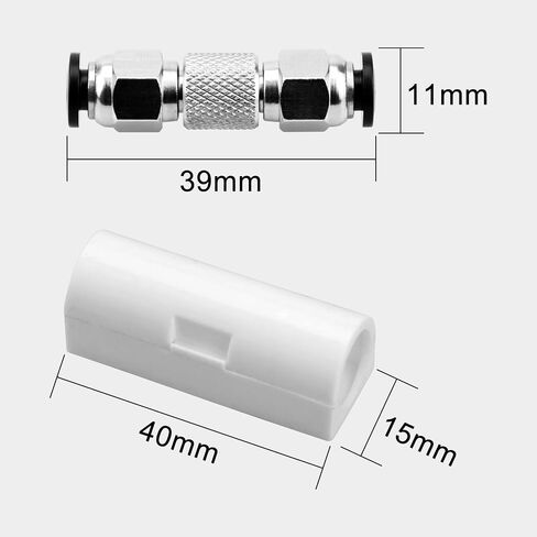 4PCS Upgraded PTFE Tube Connector for Bambu Lab X1/X1C/X1E/P1P/P1S 3D Printer - Filament Connector Bowden Tube Connector PTFE Coupler with Storage Case, Reduce Extruder Error & Printing Resistance in Kuwait