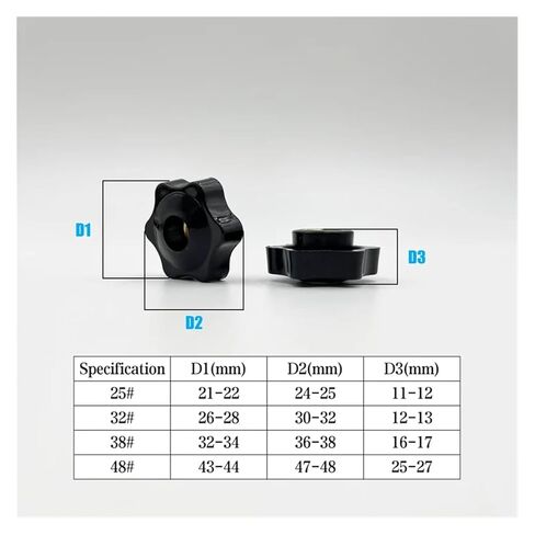 Hand TighteThumb Nut,Knob Thumb Nut Handle Thread Star Mechanical Black Thumb Nuts Clamping Knob Manual(Blind End,M6 32 5pcs) in Kuwait