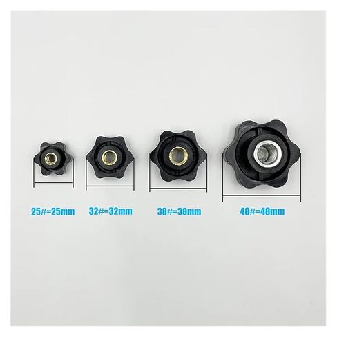Hand TighteThumb Nut,Knob Thumb Nut Handle Thread Star Mechanical Black Thumb Nuts Clamping Knob Manual(Blind End,M6 32 5pcs) in Kuwait