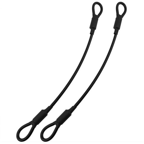 Heavy Duty Ring End Cable Braid Cable with Double Ring End for Outdoor Travel Home Suspension Transport Thickness 5 mm Length 11.8 Inches Pull 200 lb 2PCS in Kuwait