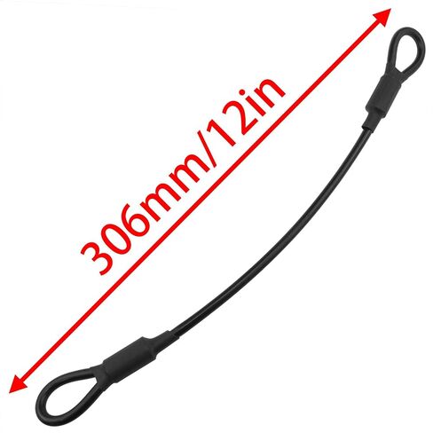 Heavy Duty Ring End Cable Braid Cable with Double Ring End for Outdoor Travel Home Suspension Transport Thickness 5 mm Length 11.8 Inches Pull 200 lb 2PCS in Kuwait
