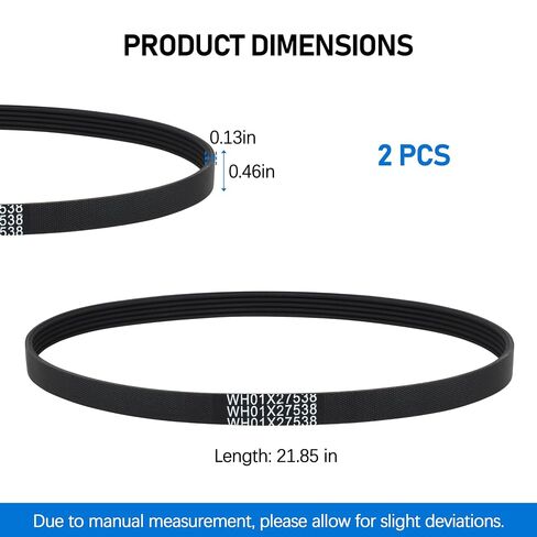 WH01X27538 Washer Drive Belt, Replacement for GE & Hotpoint GTW HTW Series Washers in Kuwait
