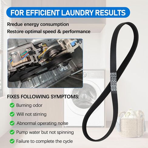 WH01X27538 Washer Drive Belt, Replacement for GE & Hotpoint GTW HTW Series Washers in Kuwait