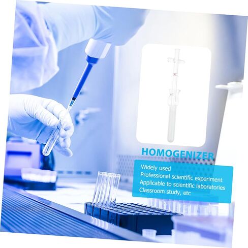 Didiseaon Glass Cell Tissue Grinder Homogenizer with Pestle High Temperature Resistant Lab Glass Tube for Scientific Experiments and Practical Tissue Grinding Tool with Random Tube Number in Kuwait