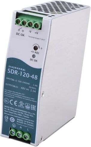 SDR-120-48 48V 2.5A 120W Industrial Switching Power Supply with Wide Input Voltage for Telecom/Industrial Equipment in Kuwait