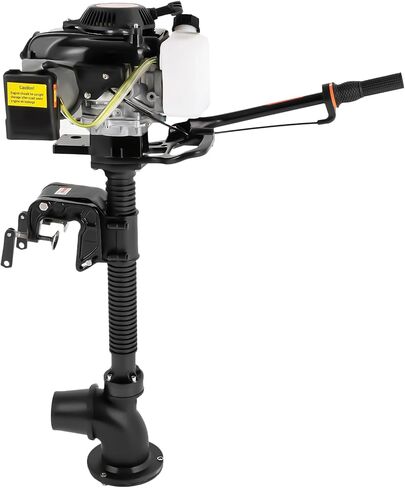 4 Stroke 4HP Jet Pump Outboard Motor, Heavy Duty Hangkai Fishing Boat Motor Engine, Air-cooling System & CDI Ignition System, Short Shaft, for Boats Kayak in Kuwait