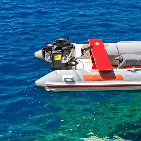 4 Stroke 4HP Jet Pump Outboard Motor, Heavy Duty Hangkai Fishing Boat Motor Engine, Air-cooling System & CDI Ignition System, Short Shaft, for Boats Kayak in Kuwait