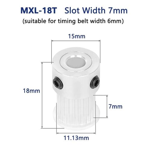 18T MXL Timing Pulley Bore 4 5 6 6.35 8mm 18 Teeth Wheels 3D Printer Accessories for Belt Width 6mm 10mm K Type 1Pcs(8mm,7mm) in Kuwait