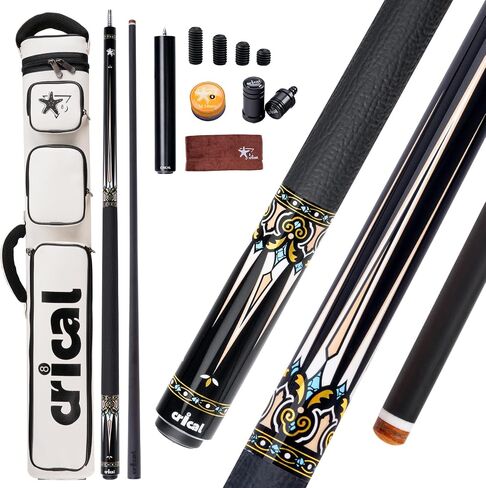 CRICAL Carbon Fiber Pool Cue Stick, Professional Low Deflection Pool Cue with Pro Taper Shaft, 12.5mm Tip, Tournament Level Billiard Cue in Kuwait