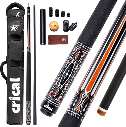 CRICAL Carbon Fiber Pool Cue Stick, Professional Low Deflection Pool Cue with Pro Taper Shaft, 12.5mm Tip, Tournament Level Billiard Cue in Kuwait