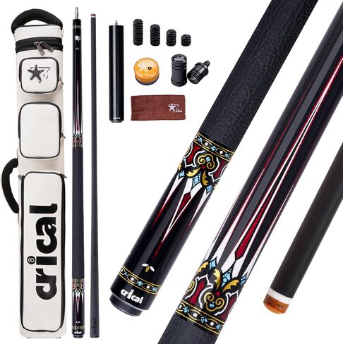 CRICAL Carbon Fiber Pool Cue Stick, Professional Low Deflection Pool Cue with Pro Taper Shaft, 12.5mm Tip, Tournament Level Billiard Cue in Kuwait