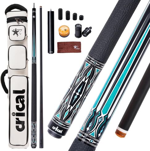 CRICAL Carbon Fiber Pool Cue Stick, Professional Low Deflection Pool Cue with Pro Taper Shaft, 12.5mm Tip, Tournament Level Billiard Cue in Kuwait
