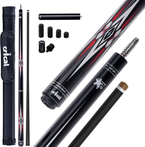 CRICAL Carbon Fiber Pool Cue Stick, Professional Low Deflection Pool Cue with Pro Taper Shaft, 12.5mm Tip, Tournament Level Billiard Cue in Kuwait
