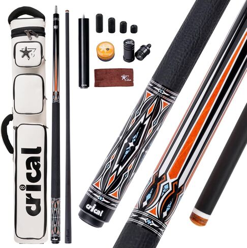 CRICAL Carbon Fiber Pool Cue Stick, Professional Low Deflection Pool Cue with Pro Taper Shaft, 12.5mm Tip, Tournament Level Billiard Cue in Kuwait