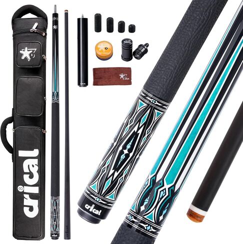 CRICAL Carbon Fiber Pool Cue Stick, Professional Low Deflection Pool Cue with Pro Taper Shaft, 12.5mm Tip, Tournament Level Billiard Cue in Kuwait