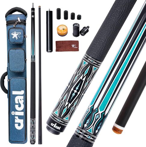 CRICAL Carbon Fiber Pool Cue Stick, Professional Low Deflection Pool Cue with Pro Taper Shaft, 12.5mm Tip, Tournament Level Billiard Cue in Kuwait