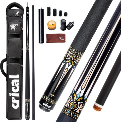 CRICAL Carbon Fiber Pool Cue Stick, Professional Low Deflection Pool Cue with Pro Taper Shaft, 12.5mm Tip, Tournament Level Billiard Cue in Kuwait