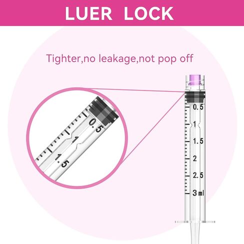 100 عبوة من محاقن توزيع Luer Lock Lab سعة 3 مل مع إبر 18Ga 1.5 بوصة، مختومة بشكل فردي in Kuwait