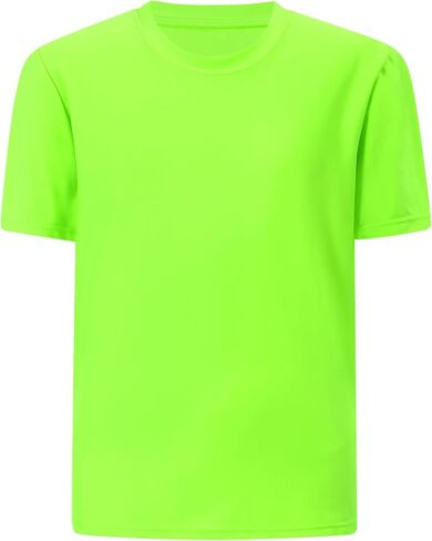 قمصان Lovekider Boys Neon الرياضية - تي شيرت رياضي ممتص للرطوبة جاف للأطفال من عمر 7 إلى 14 عامًا، لكرة القدم وصالة الألعاب الرياضية والتدريب in Kuwait