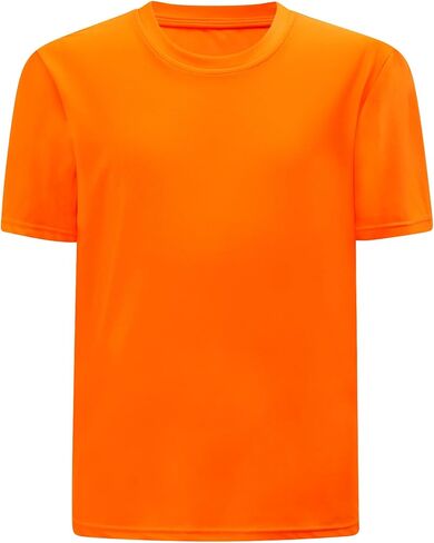 قمصان Lovekider Boys Neon الرياضية - تي شيرت رياضي ممتص للرطوبة جاف للأطفال من عمر 7 إلى 14 عامًا، لكرة القدم وصالة الألعاب الرياضية والتدريب in Kuwait