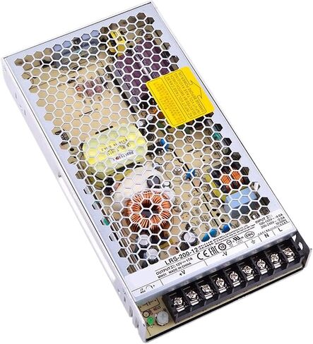 LRS-200-12 12V 17A 200W مصدر طاقة صناعي مع إدخال 85-264VAC، وحماية من التحميل الزائد لأنظمة التشغيل الآلي والمعدات الإلكترونية in Kuwait