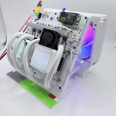 Latest Upgrade Nerd Octaxe Hydro Rev3.1 12T with 5 Capacitors Mean Well PSU NerdOCTaxe BTC Solo Miner NerdOctaxeY 12T Water-Cooled White in Kuwait