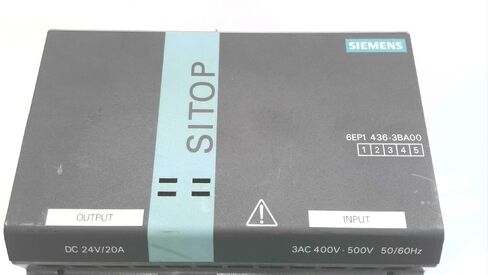 6EP1436-3BA00 | سيمنز SITOP وحدات 20 أمبير مصدر طاقة ثابت الإدخال: 400-500 فولت 3AC الإخراج: 24VDC / 20A in Kuwait