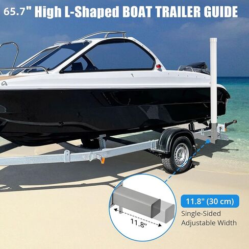 Garvee Adjustable 60 in Boat Trailer Guide Poles, 2PCS Rustproof Galvanized Steel with PVC Protection, 63 in Height, Flexible Installation for Easy Loading of Ski, Fishing & Sailboats in Kuwait