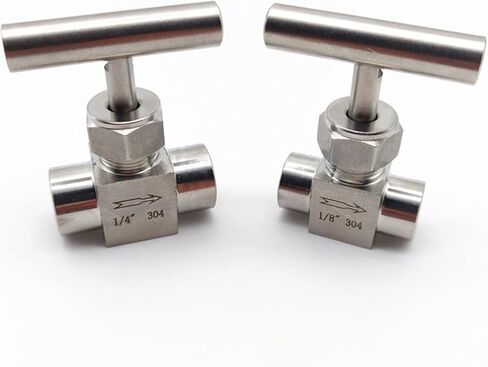 صمام كروي أنثى 1/8 "1/4" 3/8 "1/2" 304 صمام إبرة من الفولاذ المقاوم للصدأ صمام تنظيم التدفق (0.5 بوصة) in Saudi Arabia
