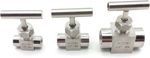 صمام كروي أنثى 1/8 "1/4" 3/8 "1/2" 304 صمام إبرة من الفولاذ المقاوم للصدأ صمام تنظيم التدفق (0.5 بوصة) in Saudi Arabia