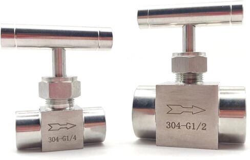 صمام كروي أنثى 1/8 "1/4" 3/8 "1/2" 304 صمام إبرة من الفولاذ المقاوم للصدأ صمام تنظيم التدفق (0.5 بوصة) in Saudi Arabia
