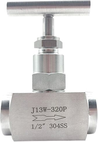 1PCS 1/4" 3/8" 1/2" 3/4“ 1"Female Stainless Steel 304 Shut Off Needle Globe Valve J13-320P(1/4",BSPP) in Kuwait