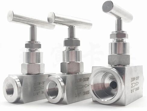 1PCS 1/4" 3/8" 1/2" 3/4“ 1"Female Stainless Steel 304 Shut Off Needle Globe Valve J13-320P(1/4",BSPP) in Kuwait