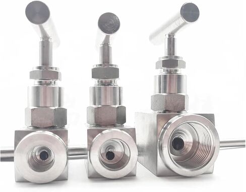 1PCS 1/4" 3/8" 1/2" 3/4“ 1"Female Stainless Steel 304 Shut Off Needle Globe Valve J13-320P(1/4",BSPP) in Kuwait