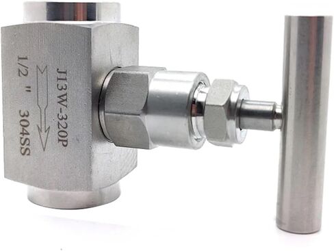 1PCS 1/4" 3/8" 1/2" 3/4“ 1"Female Stainless Steel 304 Shut Off Needle Globe Valve J13-320P(1/4",BSPP) in Kuwait