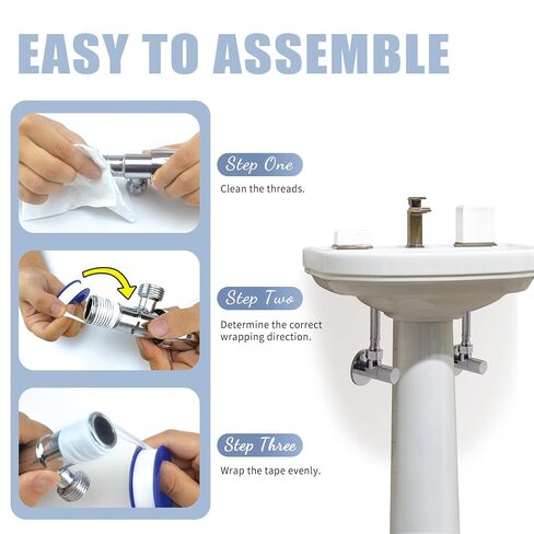 شريط سباكين ممتاز من ALLICAVER 4 بكرات، شريط تفلون 1/2 بوصة × 520 بوصة، شريط ختم خيط PTFE، مانع تسرب خيط عالي الكثافة، لرأس الدش، أنابيب المياه، ملحقات السباكة DIY تأتي مع سباكين قنب in Kuwait