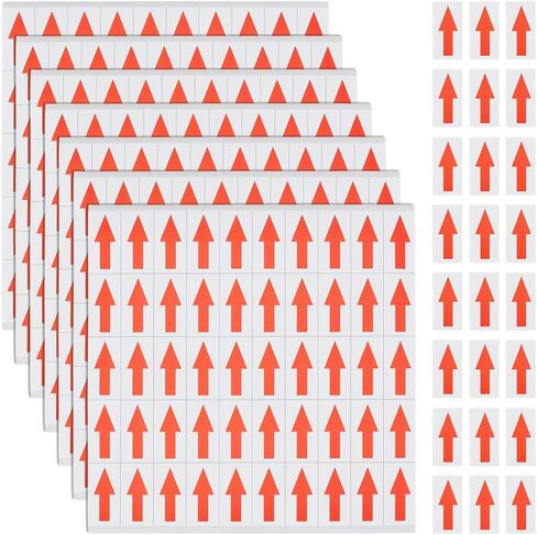 BENECREAT 1500Pcs Red Small Arrow Stickers, 1.6×0.8 Inch Small Arrow Sticker Label, Self Adhesive Red Arrow Labels Stickers for Gas Flow Direction Inspection Defect Marking in Kuwait