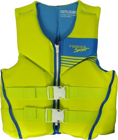 Bobber Vest – USCG & TC Approved Youth Life Jacket PFD | Lightweight Neoprene | 55-88 lbs | Boating, Kayaking, Water Sports in Kuwait