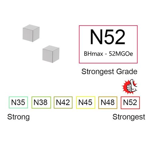 N52-1/8 x 1/8 x 1/8 - 300 حزمة، مغناطيس نيوديميوم صغير قوي، مغناطيس مربع قوي للأرض النادرة، مغناطيس صغير 0.125 بوصة، كتلة نيوديميوم صناعية مغناطيس صغير للحرف اليدوية in Saudi Arabia
