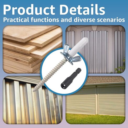 30 Sets 1/4"-20 x 2-1/4" Hurricane Anchor Kit for Fixing Shutter Panels Storm Panels Sliding Glass Doors Plywood - Includes Driving Tool, Male Anchors, Wingnuts & Protectors in Kuwait