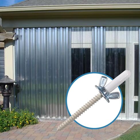 30 Sets 1/4"-20 x 2-1/4" Hurricane Anchor Kit for Fixing Shutter Panels Storm Panels Sliding Glass Doors Plywood - Includes Driving Tool, Male Anchors, Wingnuts & Protectors in Kuwait