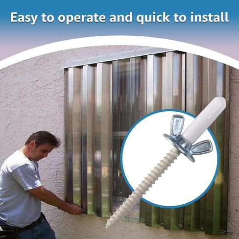 30 Sets 1/4"-20 x 2-1/4" Hurricane Anchor Kit for Fixing Shutter Panels Storm Panels Sliding Glass Doors Plywood - Includes Driving Tool, Male Anchors, Wingnuts & Protectors in Kuwait
