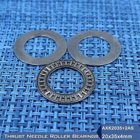 TMP1105 AXK2035 + 2AS 10 Pcs Thrust Needle Roller Bearing AXK Series with 2AS2035 Washers AXK1104 889104 NTB2035 Bearings 20x35x4mm in Kuwait