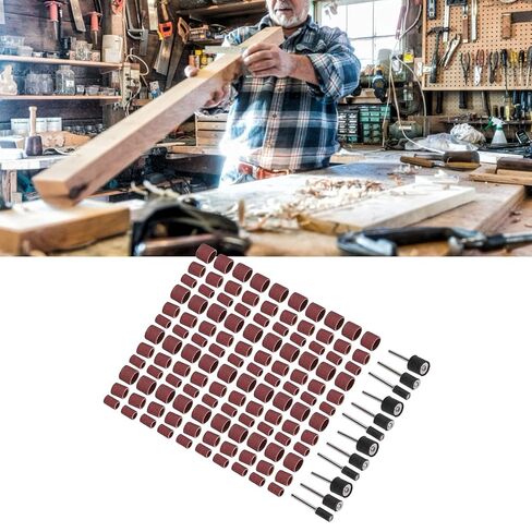FILFEEL 132-Piece Aluminum Alloy Sanding Bands Set for Woodworking and Metal Polishing - Sander Tool Kit in Kuwait