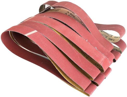 6pc Set of Fine Grit Sanding Belts Each 2 x 72, Suitable for Portable Sanders and Multiple Surfaces in Kuwait