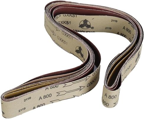 6pc Set of Fine Grit Sanding Belts Each 2 x 72, Suitable for Portable Sanders and Multiple Surfaces in Kuwait