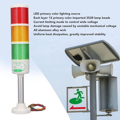 LED Stack Tower Light Stable Voltage Beacon for CNC Machine Tool Equipment Industrial Warning Lamp for Automated Production Line (12V) in Kuwait